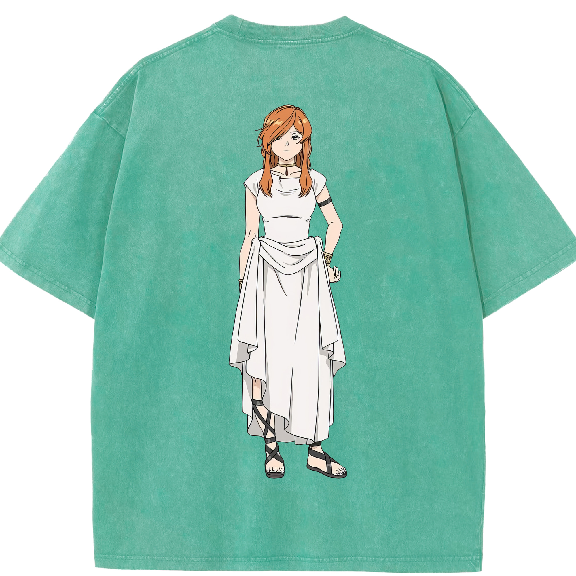 （画像用） 葬送のフリーレン Frieren 綿100% ヴィンテージ風 半袖Tシャツ（背面プリント）